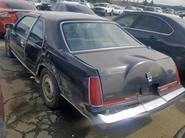 1LNBP98M1GY734136 - 1986 LINCOLN MARK VII BLACK photo 3