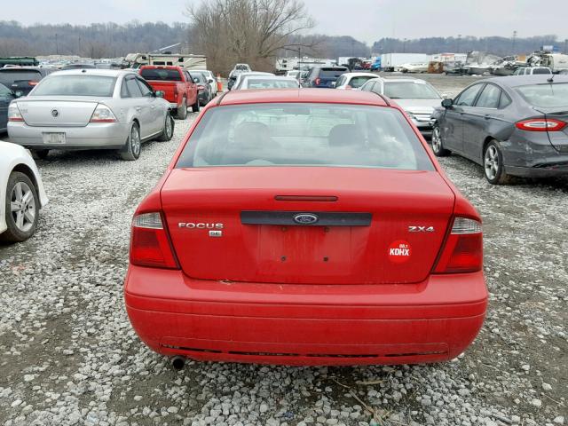 1FAFP34N65W284306 - 2005 FORD FOCUS ZX4 RED photo 9