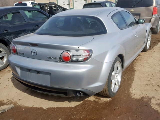 JM1FE17N040114198 - 2004 MAZDA RX8 SILVER photo 4