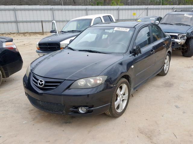 JM1BK123341131150 - 2004 MAZDA 3 S BLACK photo 2