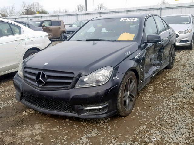 WDDGF4HB1CA596640 - 2012 MERCEDES-BENZ C 250 BLACK photo 2