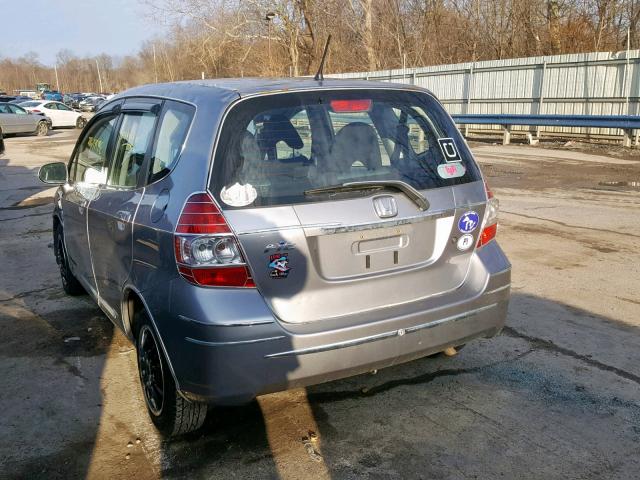 JHMGD37428S042309 - 2008 HONDA FIT GRAY photo 3