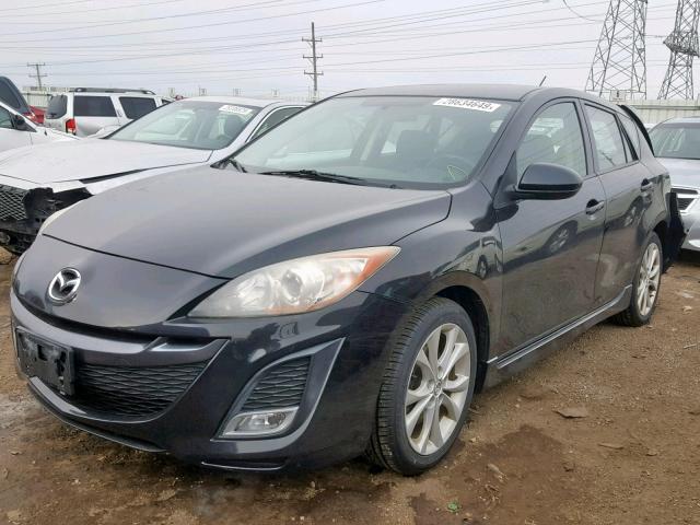 JM1BL1H56A1308954 - 2010 MAZDA 3 S BLACK photo 2