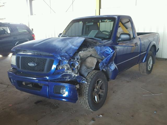 1FTYR10U35PA03703 - 2005 FORD RANGER BLUE photo 2