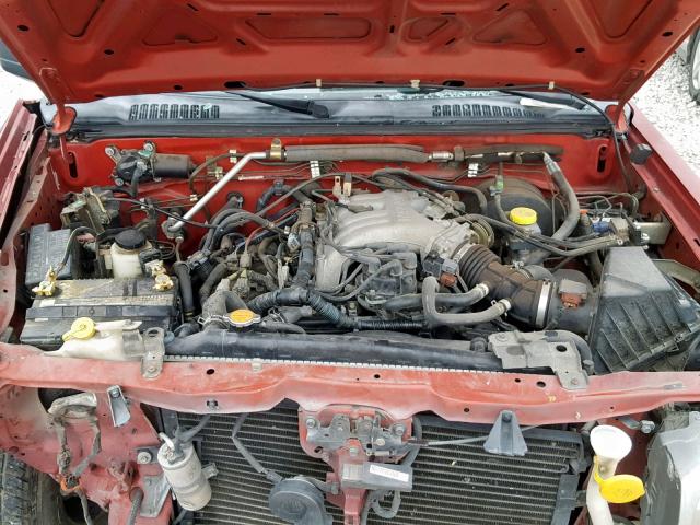 5N1ED28YX2C500194 - 2002 NISSAN XTERRA XE RED photo 7