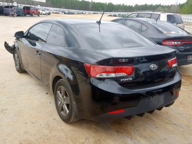 KNAFU6A22C5567946 - 2012 KIA FORTE EX BLACK photo 3