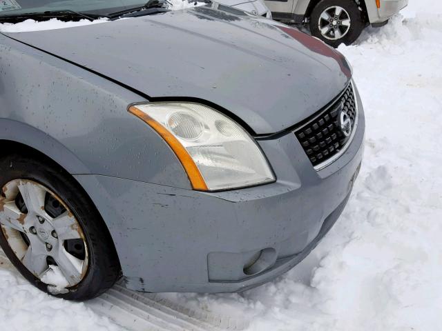 3N1AB61E68L673534 - 2008 NISSAN SENTRA 2.0 GRAY photo 9