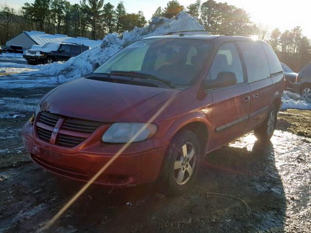 1D4GP45R16B588645 - 2006 DODGE CARAVAN SX RED photo 2