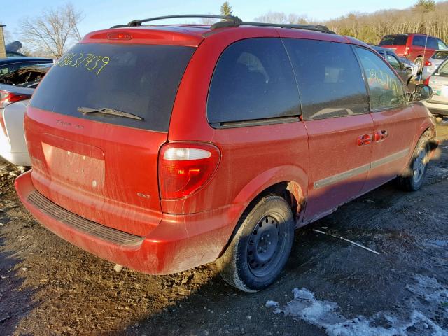 1D4GP45R16B588645 - 2006 DODGE CARAVAN SX RED photo 4