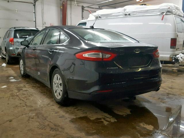 3FA6P0G70ER129247 - 2014 FORD FUSION S GREEN photo 3