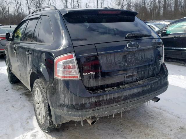 2FMDK48C49BA53129 - 2009 FORD EDGE SEL BLACK photo 3