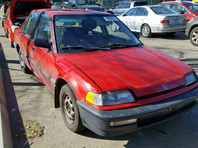 1HGED354XLL007291 - 1990 HONDA CIVIC DX RED photo 1