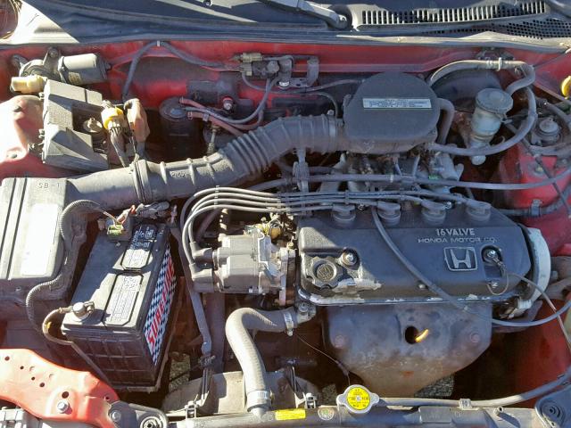 1HGED354XLL007291 - 1990 HONDA CIVIC DX RED photo 7