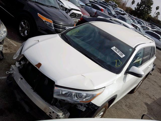 5TDZKRFH0FS092610 - 2015 TOYOTA HIGHLANDER WHITE photo 2