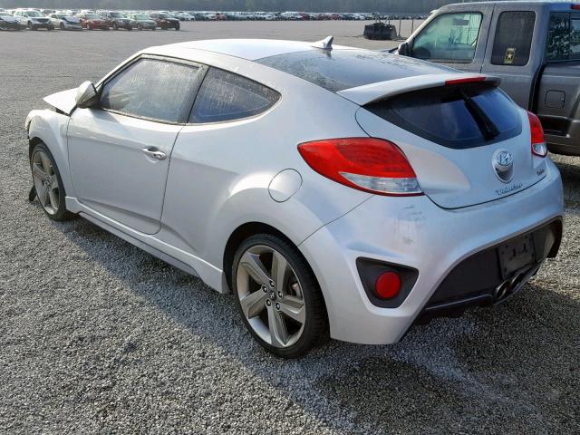 KMHTC6AE3DU143178 - 2013 HYUNDAI VELOSTER T GRAY photo 3