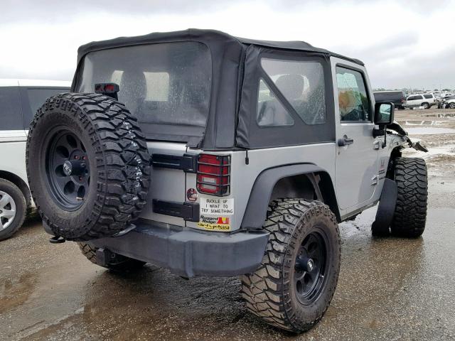 1J4AA2D1XBL630264 - 2011 JEEP WRANGLER S SILVER photo 4