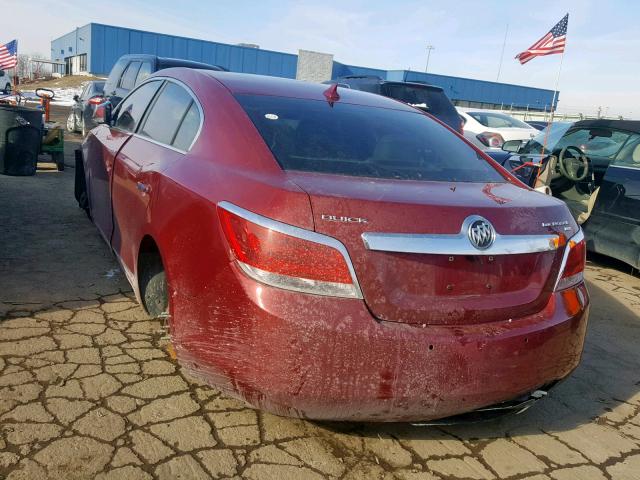 1G4GC5EG2AF128288 - 2010 BUICK LACROSSE C BURGUNDY photo 3