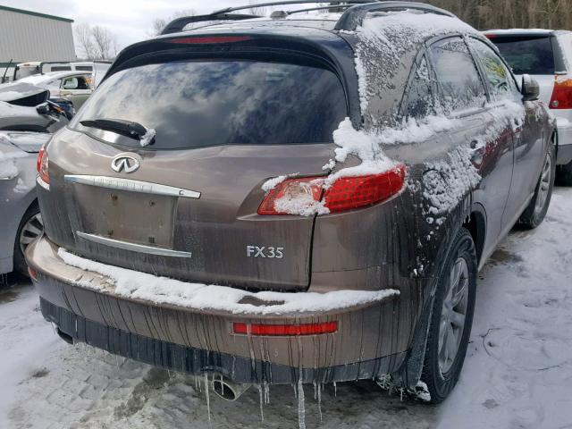 JNRAS08W48X202852 - 2008 INFINITI FX35 GRAY photo 4