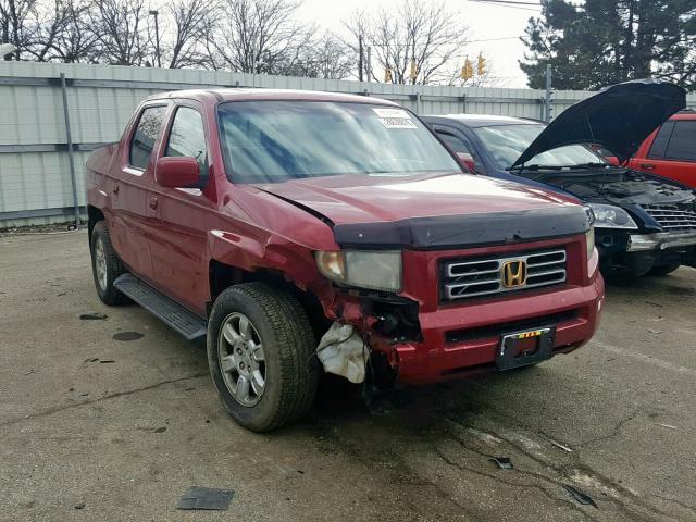 2HJYK16586H519237 - 2006 HONDA RIDGELINE BURGUNDY photo 1