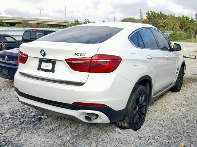 5UXKU2C55G0N82718 - 2016 BMW X6 XDRIVE3 WHITE photo 4