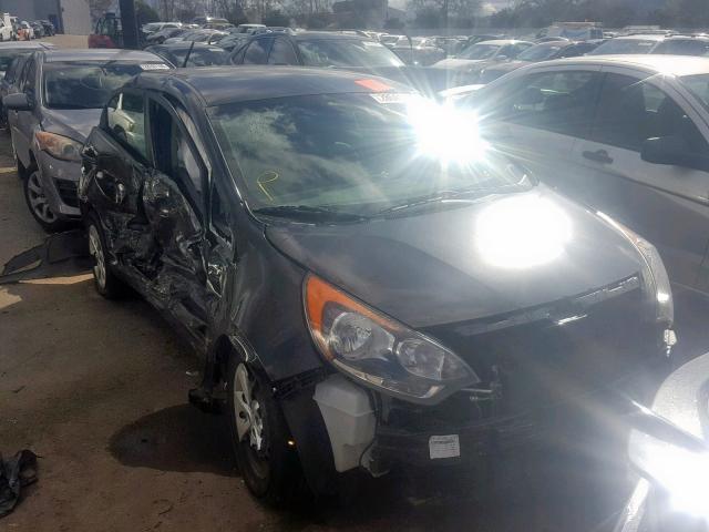 KNADM5A35F6448037 - 2015 KIA RIO LX BLACK photo 1