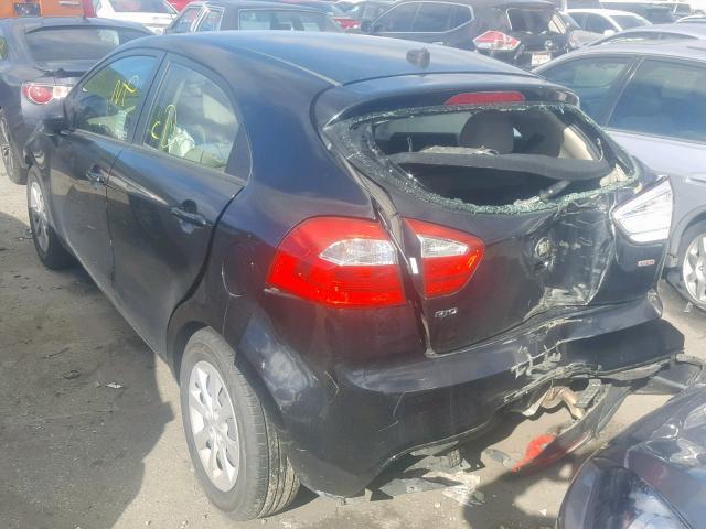 KNADM5A35F6448037 - 2015 KIA RIO LX BLACK photo 3