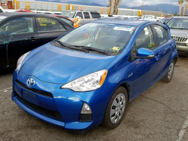 JTDKDTB39D1554241 - 2013 TOYOTA PRIUS C BLUE photo 2