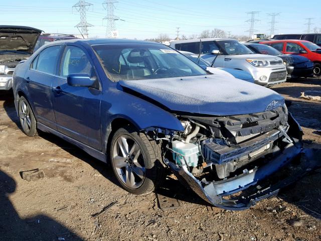 3FAHP0KC8AR100702 - 2010 FORD FUSION SPO BLUE photo 1