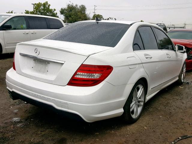 WDDGF4HB3ER306757 - 2014 MERCEDES-BENZ C 250 WHITE photo 4