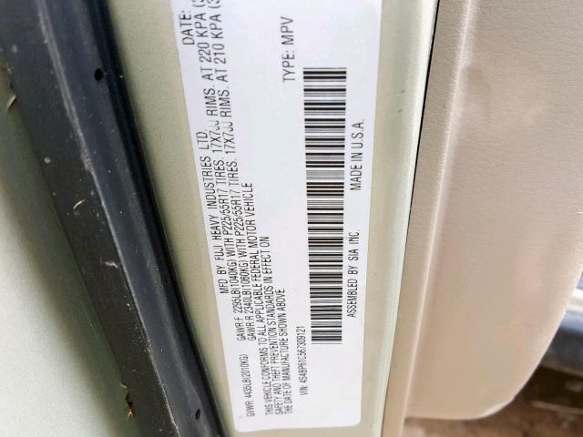 4S4BP61C567309121 - 2006 SUBARU LEGACY OUT BEIGE photo 10