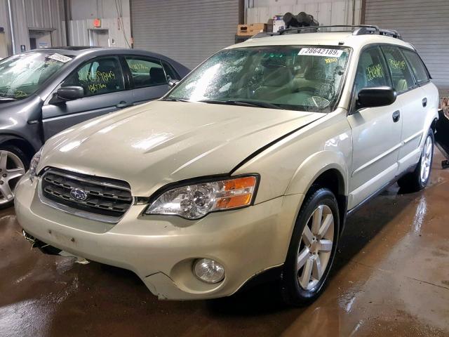 4S4BP61C567309121 - 2006 SUBARU LEGACY OUT BEIGE photo 2