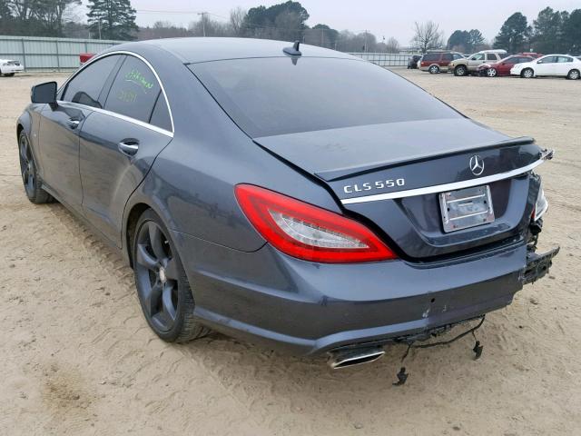 WDDLJ7DB7CA009135 - 2012 MERCEDES-BENZ CLS 550 GRAY photo 3