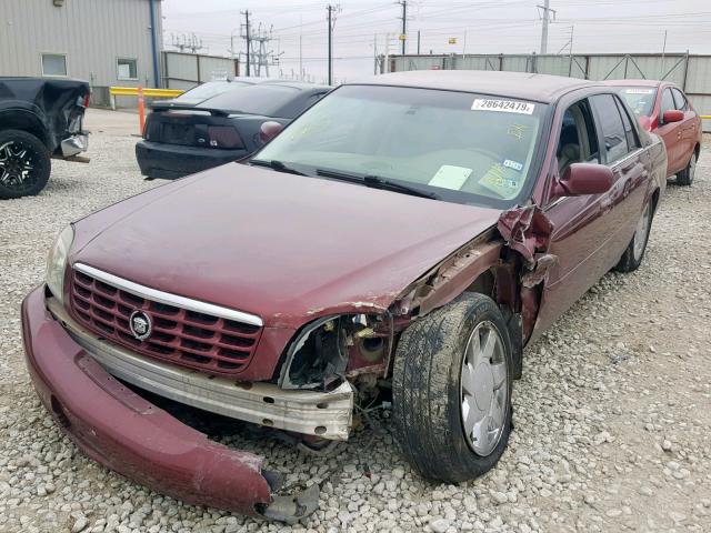 1G6KF57971U276598 - 2001 CADILLAC DEVILLE DT RED photo 2