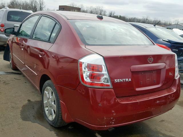 3N1AB61E78L647105 - 2008 NISSAN SENTRA 2.0 MAROON photo 3