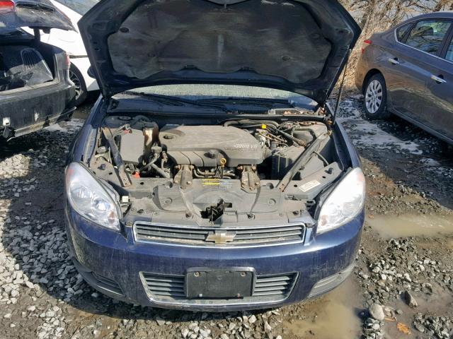 2G1WU58R079230970 - 2007 CHEVROLET IMPALA LTZ BLUE photo 7