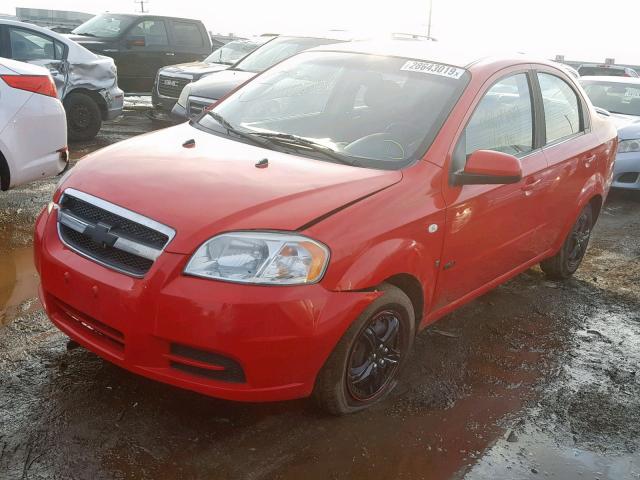 KL1TD56608B095340 - 2008 CHEVROLET AVEO BASE Қызыл фото 2