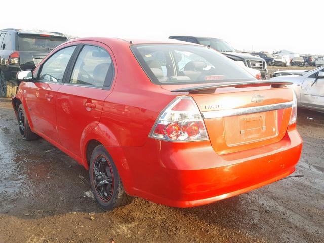 KL1TD56608B095340 - 2008 CHEVROLET AVEO BASE Қызыл фото 3