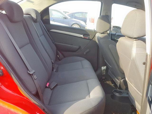 KL1TD56608B095340 - 2008 CHEVROLET AVEO BASE Қызыл фото 6