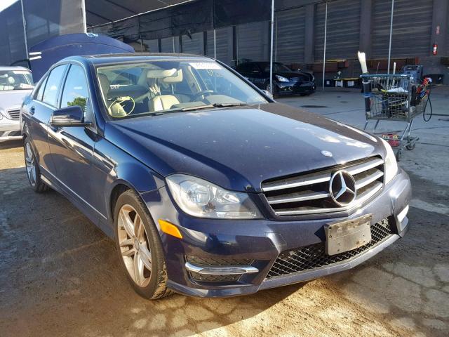 WDDGF4HB6EA942376 - 2014 MERCEDES-BENZ C 250 BLUE photo 1