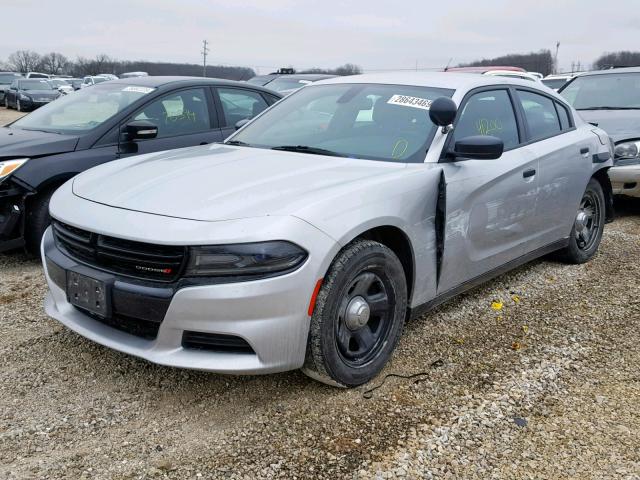 2C3CDXAT9HH649214 - 2017 DODGE CHARGER PO SILVER photo 2