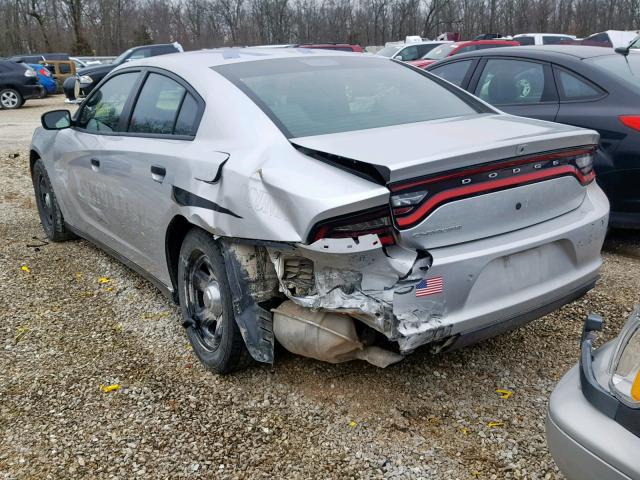 2C3CDXAT9HH649214 - 2017 DODGE CHARGER PO SILVER photo 3