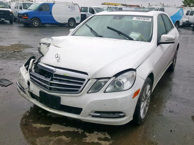 WDDHF5KB3DA757039 - 2013 MERCEDES-BENZ E 350 WHITE photo 2