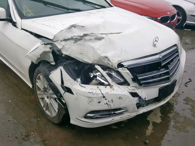 WDDHF5KB3DA757039 - 2013 MERCEDES-BENZ E 350 WHITE photo 9