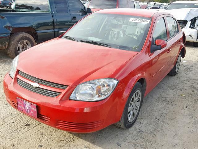 1G1AD5F53A7130901 - 2010 CHEVROLET COBALT 1LT RED photo 2