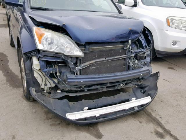 JHLRE48707C073317 - 2007 HONDA CR-V EXL BLUE photo 9