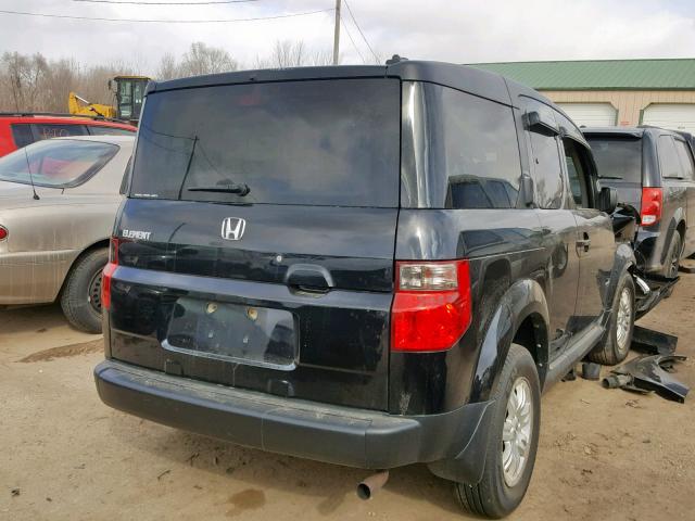 5J6YH28758L007359 - 2008 HONDA ELEMENT EX BLACK photo 4