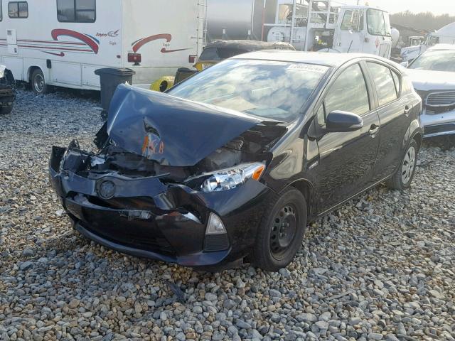 JTDKDTB36E1565182 - 2014 TOYOTA PRIUS C BLACK photo 2