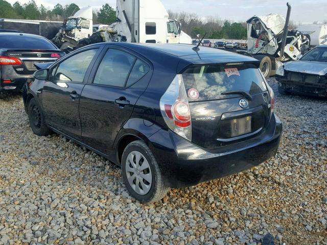 JTDKDTB36E1565182 - 2014 TOYOTA PRIUS C BLACK photo 3