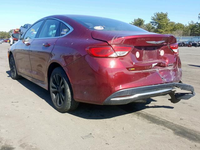 1C3CCCAB6FN589898 - 2015 CHRYSLER 200 LIMITE MAROON photo 3