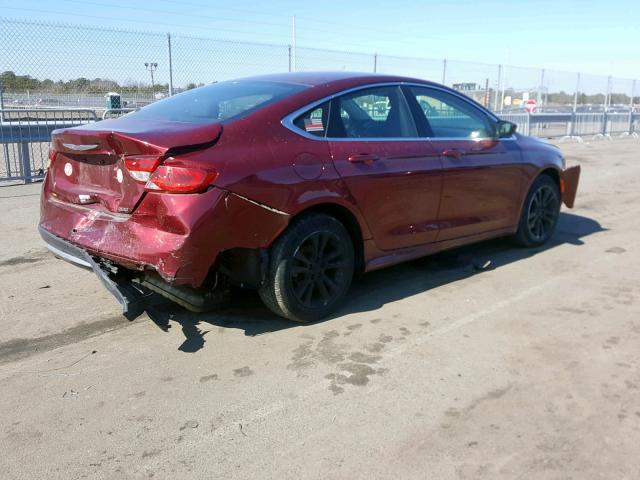 1C3CCCAB6FN589898 - 2015 CHRYSLER 200 LIMITE MAROON photo 4